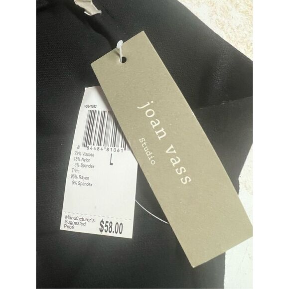 Joan Vass Maxi Black Knit Skirt Sz L NWT - Picture 4 of 8